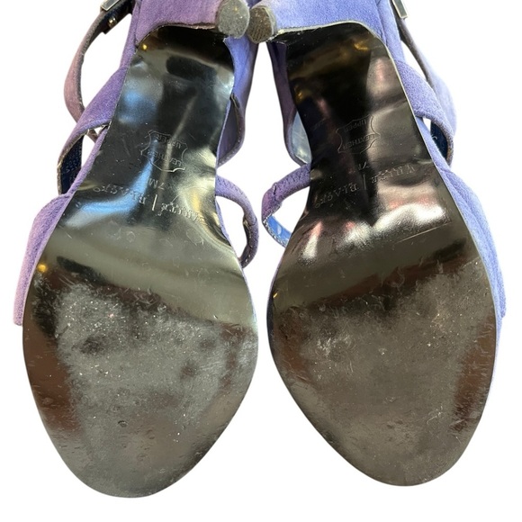 Gorgeous, WHBM Blue Suede, Strappy Heels, Size 7M - Picture 7 of 7